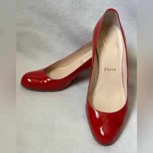 Christian Louboutin 3” Red Heels 36 1/2 made in Italy